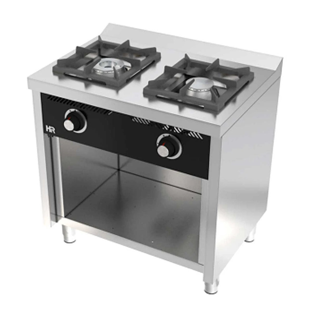 Fainca HR Cocina industrial a gas 2 fuegos Serie 600 con estante C2F600E - vista 1