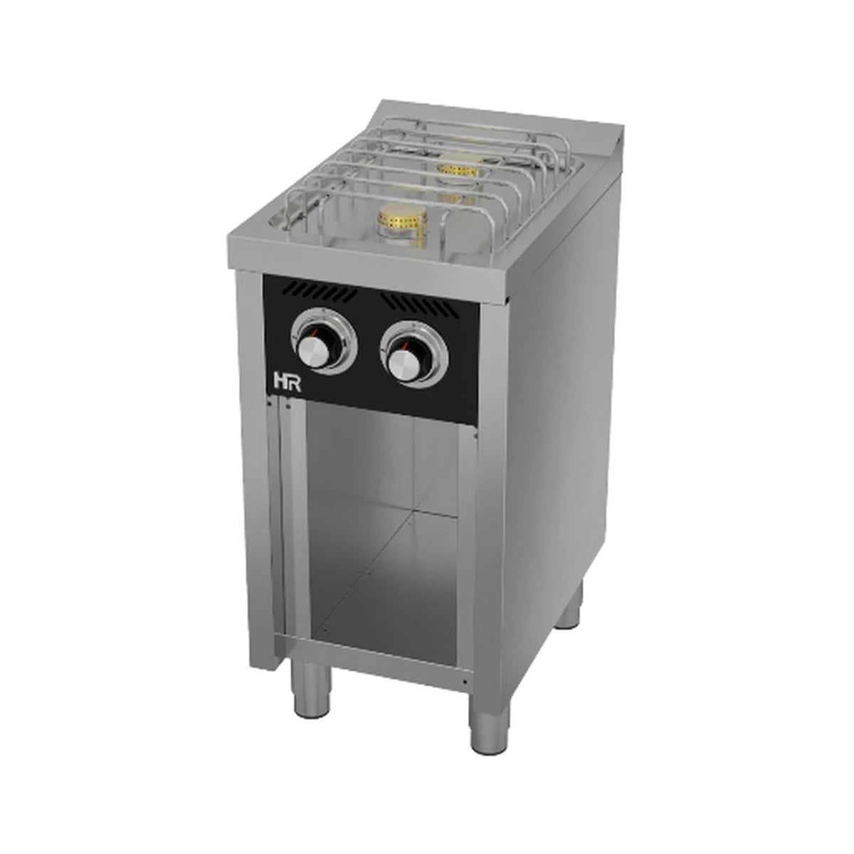 Fainca HR Cocina industrial a gas BASIC 2 fuegos Serie 750 con estante CB2F750E - vista 1