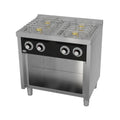 Fainca HR Cocina industrial a gas BASIC 4 fuegos Serie 600 con estante CB4F600E - vista 1