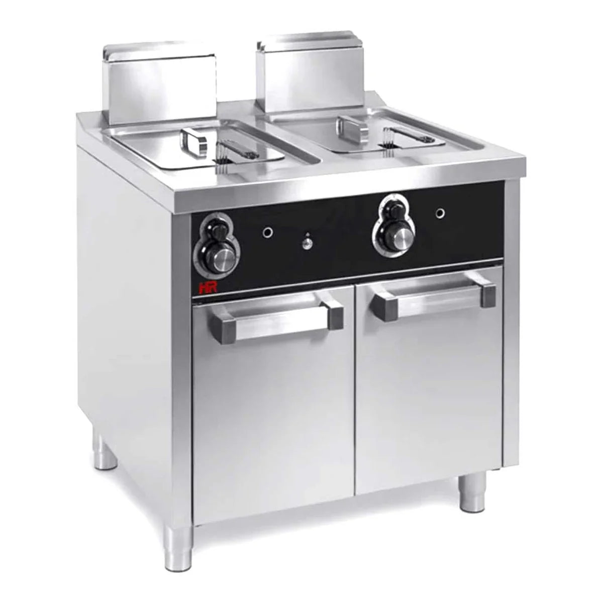 Fainca HR Freidora a gas doble 12+12 L con estante FDG12 Serie 750 - vista principal