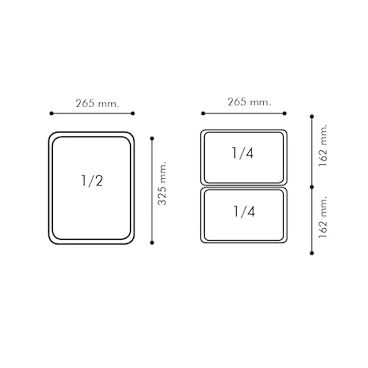 Fainca HR Serie 500 Baño María BM300 - combinaciones de cubetas Gastronorm