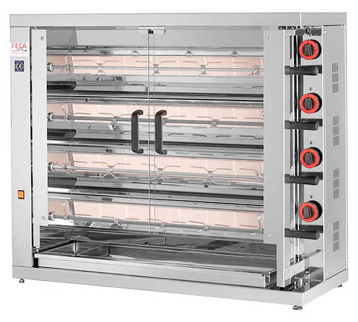 ASADOR DE POLLOS 4 ESPADAS ELECTRICO VITROCERAMICA 110x45x97 cm FECA 420 EKO-V