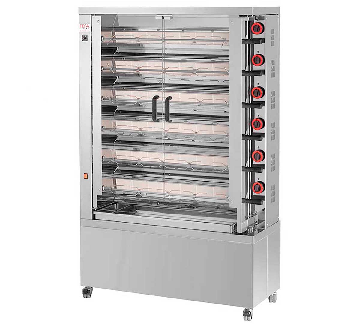 ASADOR DE POLLOS 6 ESPADAS ELECTRICO VITROCERAMICA 110x45x176 cm FECA 630 EKO-V
