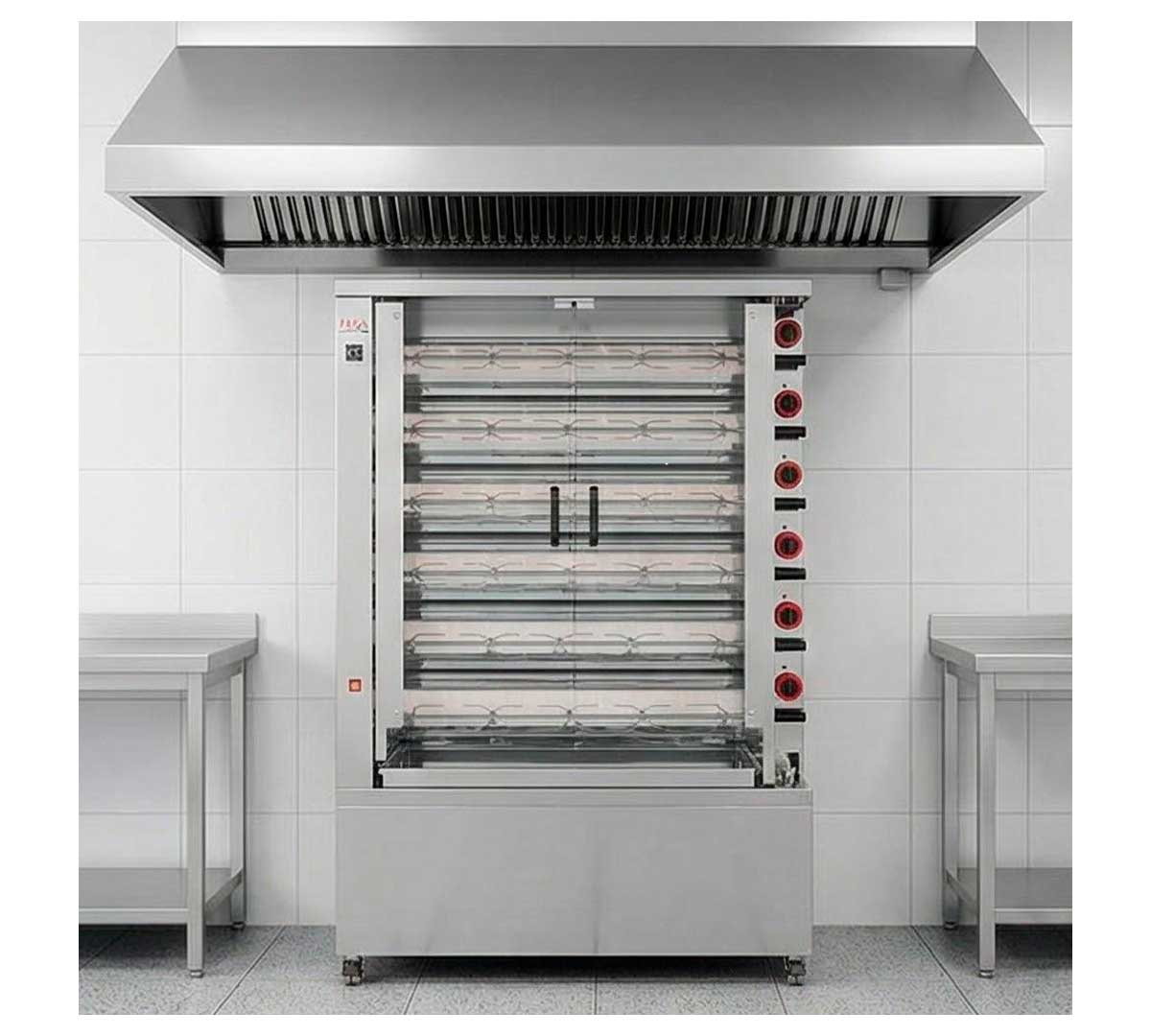 ASADOR DE POLLOS 6 ESPADAS ELECTRICO VITROCERAMICA 110x45x176 cm FECA 630 EKO-V