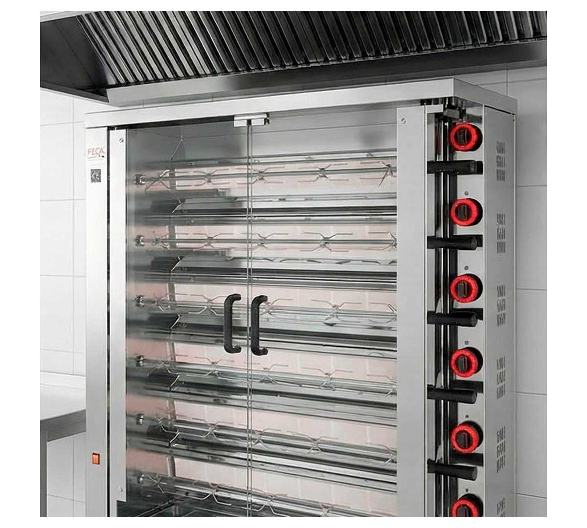 ASADOR DE POLLOS 6 ESPADAS ELECTRICO VITROCERAMICA 110x45x176 cm FECA 630 EKO-V