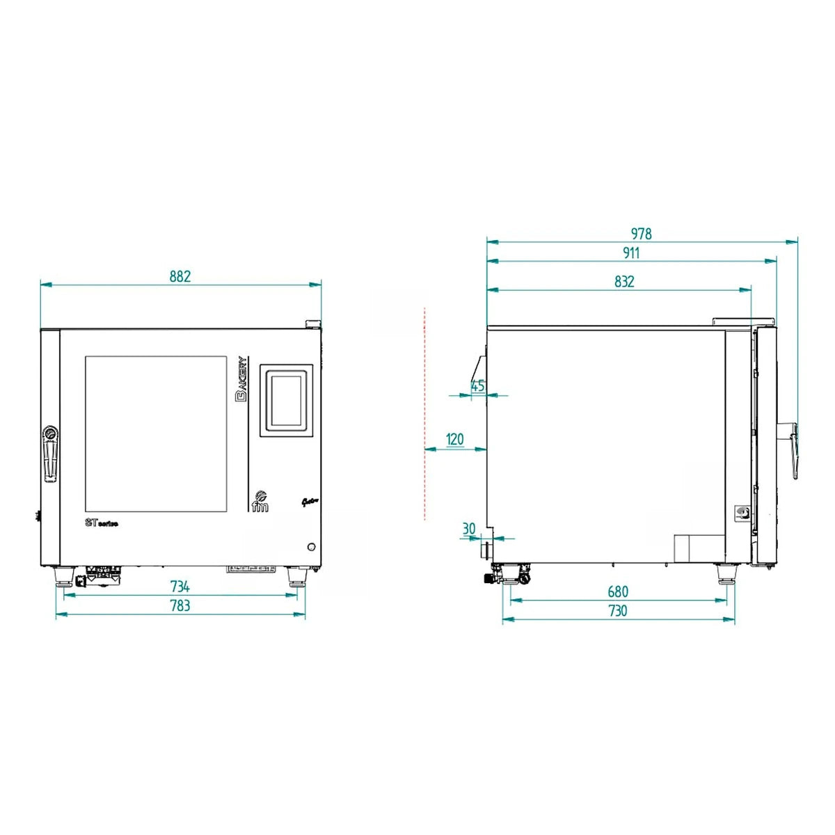 FM Horno mixto panadero STB 606 V7 6 bandejas 600x400 mm o GN 1/1 - imagen 4
