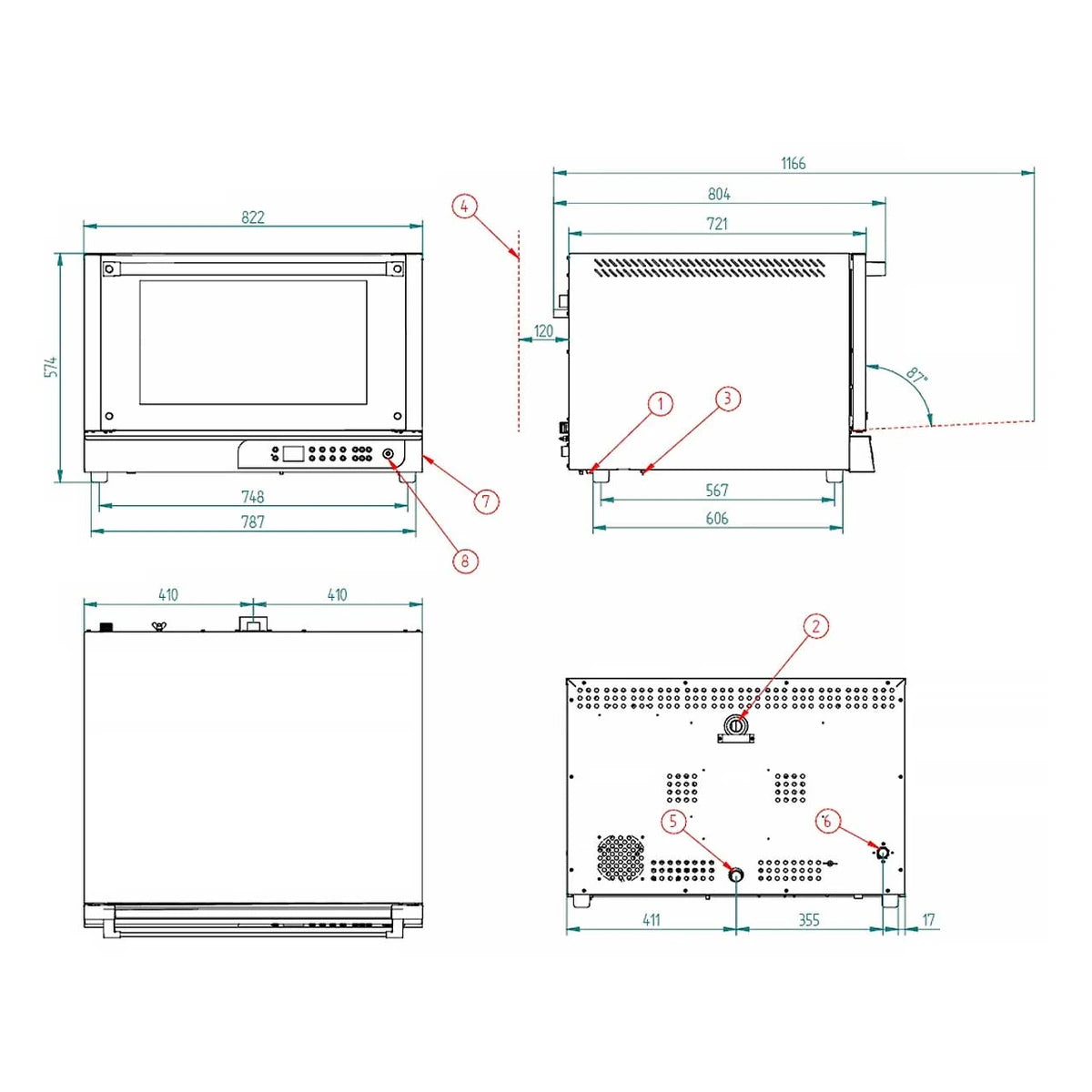FM Horno panadero RXD 604 Plus V2.4 4 bandejas GN 1/1 - imagen 6