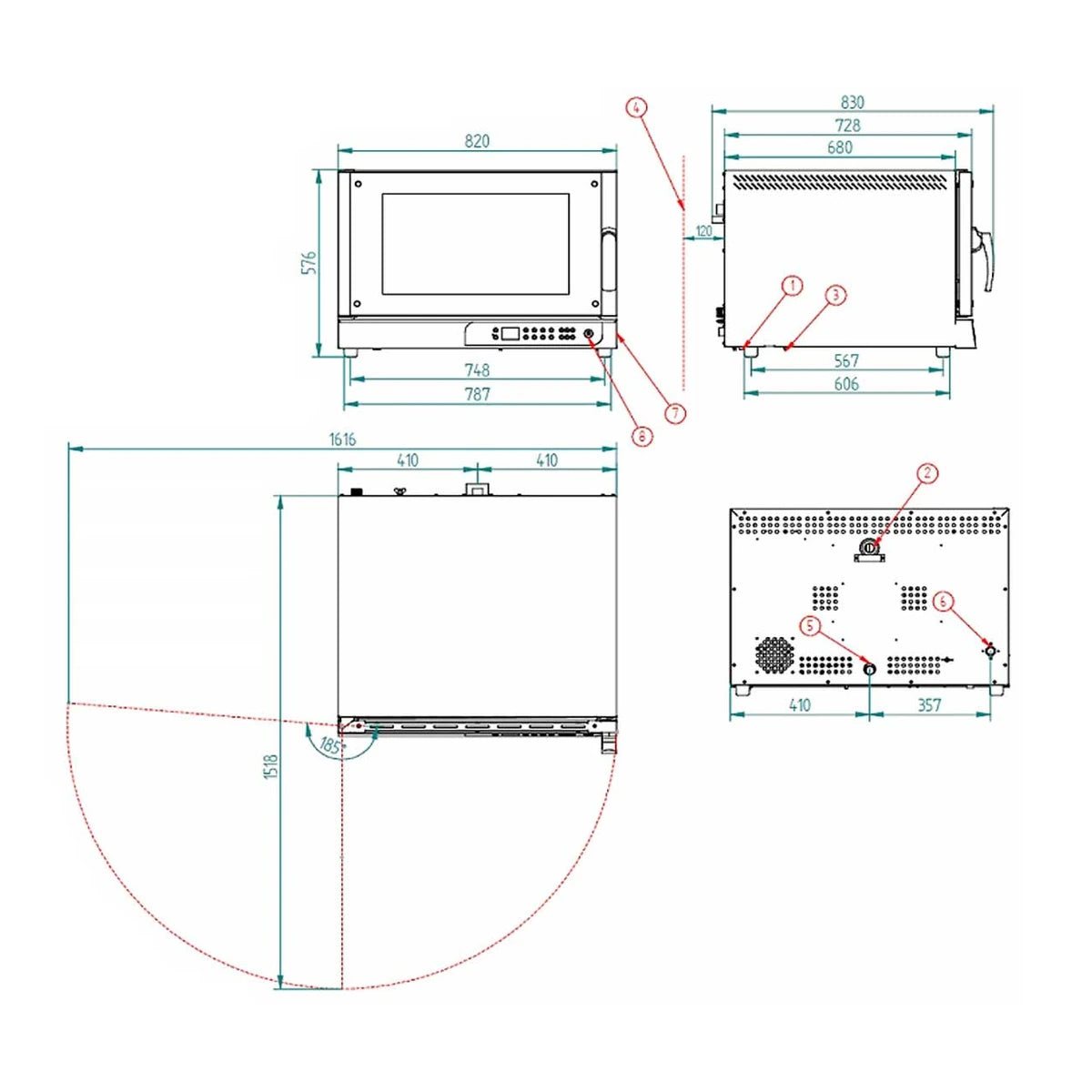 FM Horno panadero RXDL 604 Plus V2.4 4 bandejas 600x400 mm o GN 1/1 - imagen 5