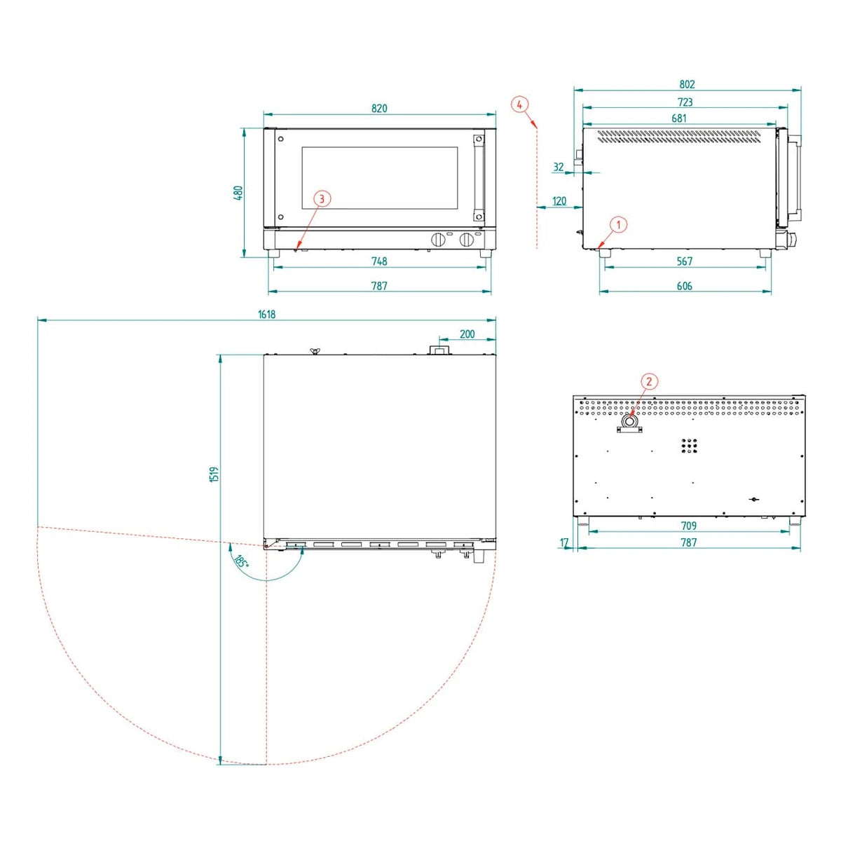 FM Horno panadero RXL 603 3 bandejas 600x400 mm o GN 1/1 - imagen 6