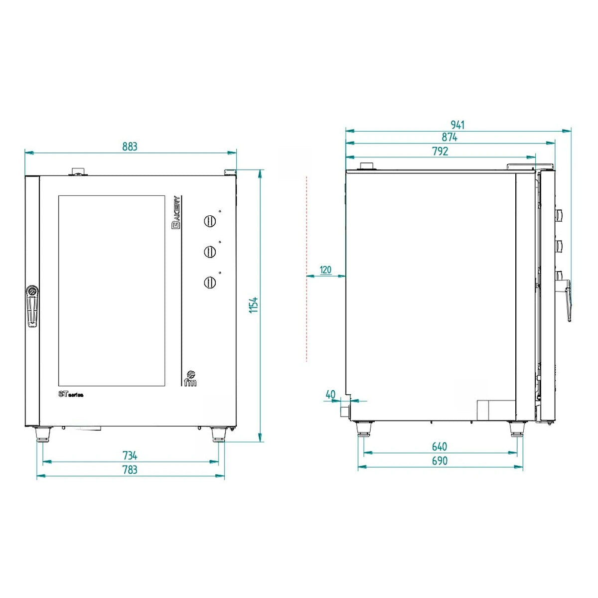 FM Horno panadero STB 610 M 10 bandejas 600x400 mm o GN 1/1 - imagen 5