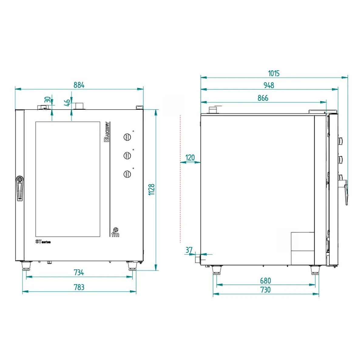 FM Horno panadero STB 610 M Gas 10 bandejas 600x400 mm - imagen 4
