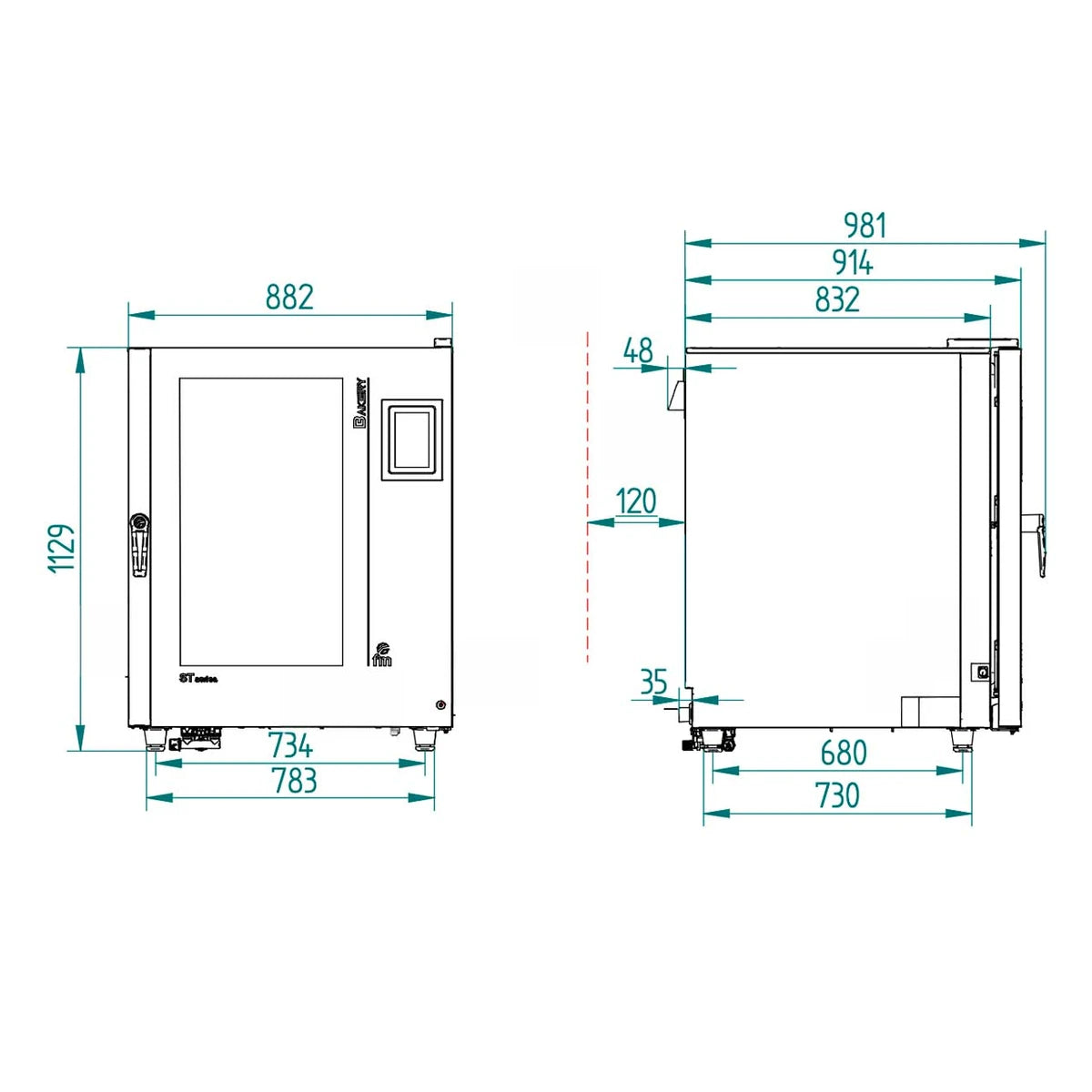 FM Horno panadero STB 610 V7 10 bandejas 600x400 mm o GN 1/1 - imagen 5