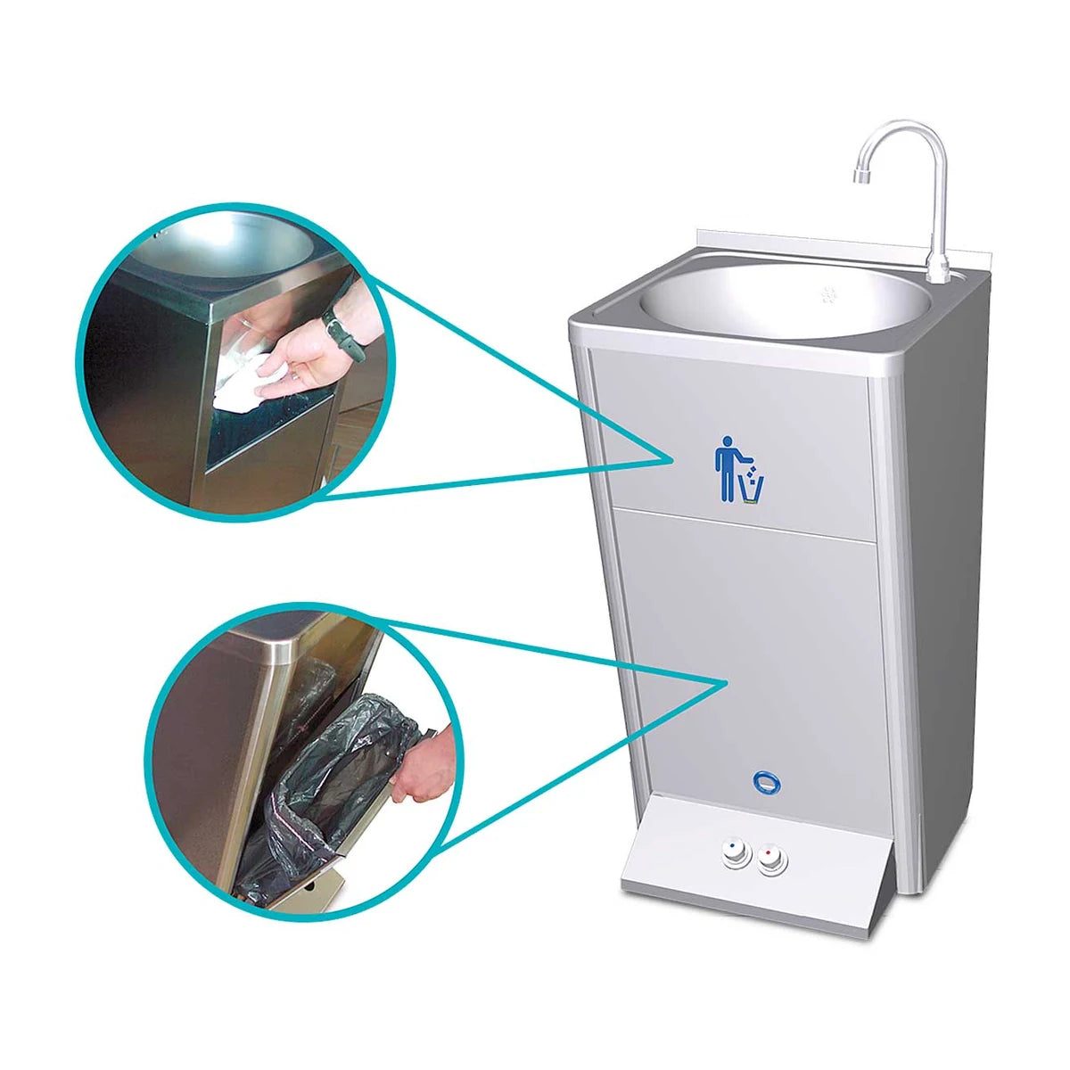 Fricosmos Lavamanos Registrable Autónomo Automático Doble Pulsador - vista 2