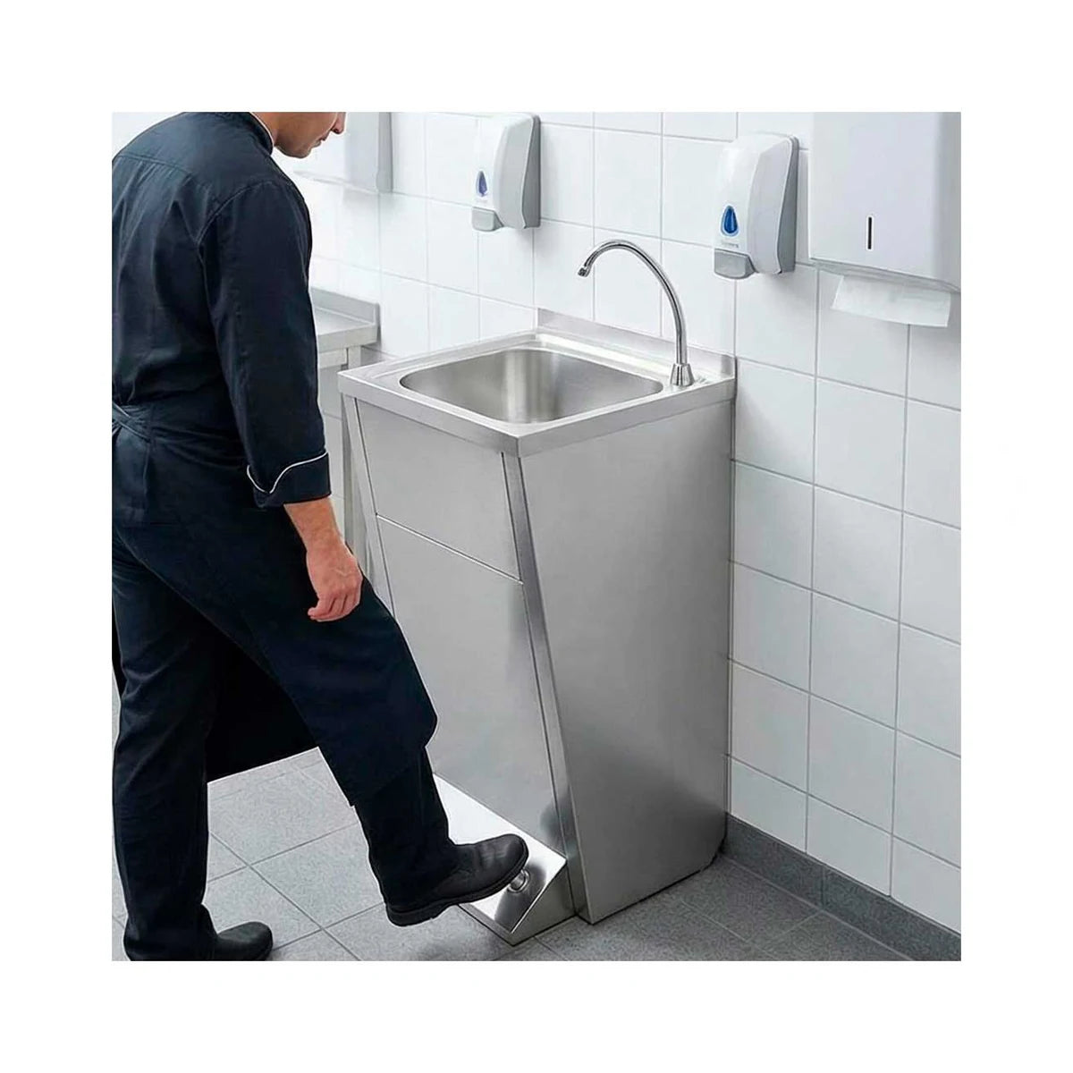 Fricosmos Lavamanos Registrable de Pie con Pedestal y Pulsador - vista 6