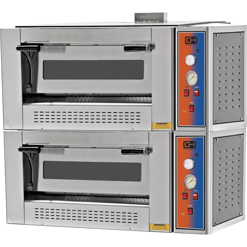 Horno de pizza a gas EMP6+6G EMP para 12 pizzas de 30 cm
