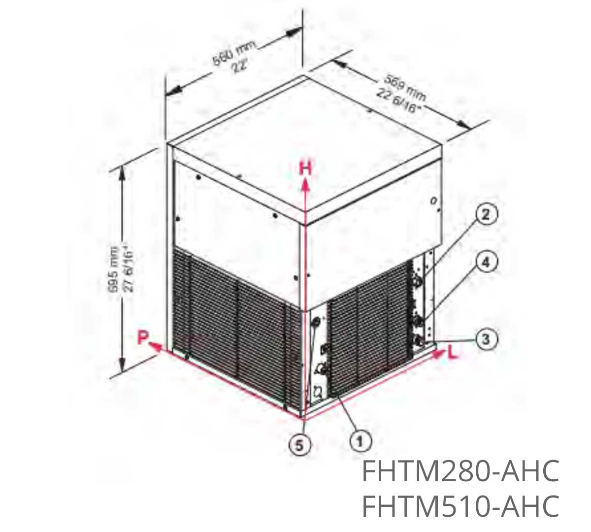 Infrico - Máquina Hielo FHTM510HC | Granular Húmedo
