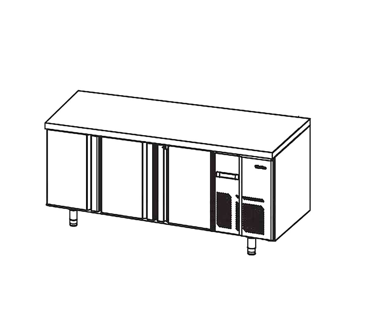 Mesa refrigerada Infrico 800 de preinstalación, modelo 2190