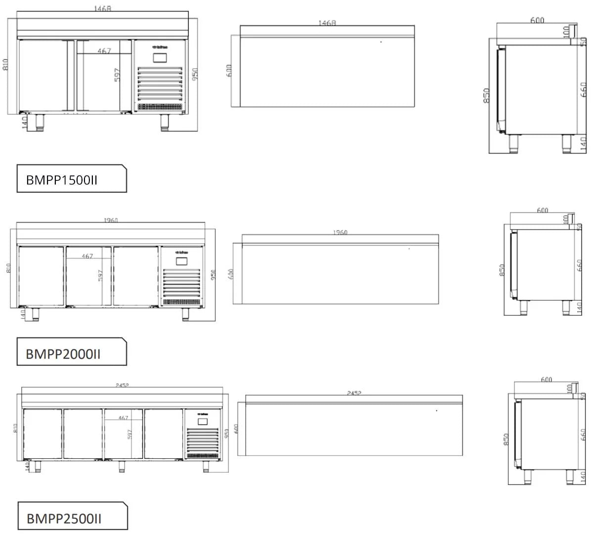 Infrico Mesa Refrigerada Serie 600 BMPP – 02