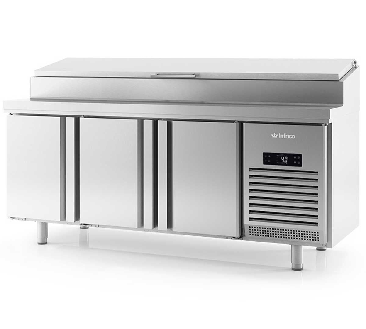 Mesa fría profesional Infrico para preparación de ensaladas