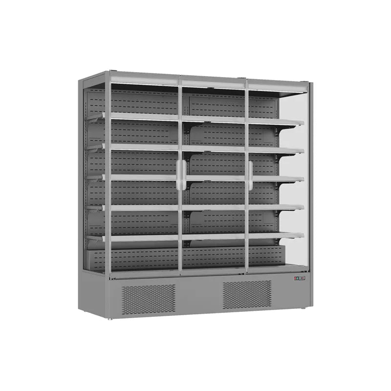 Armario mural refrigerado KVISION200 con puertas de cristal para supermercado