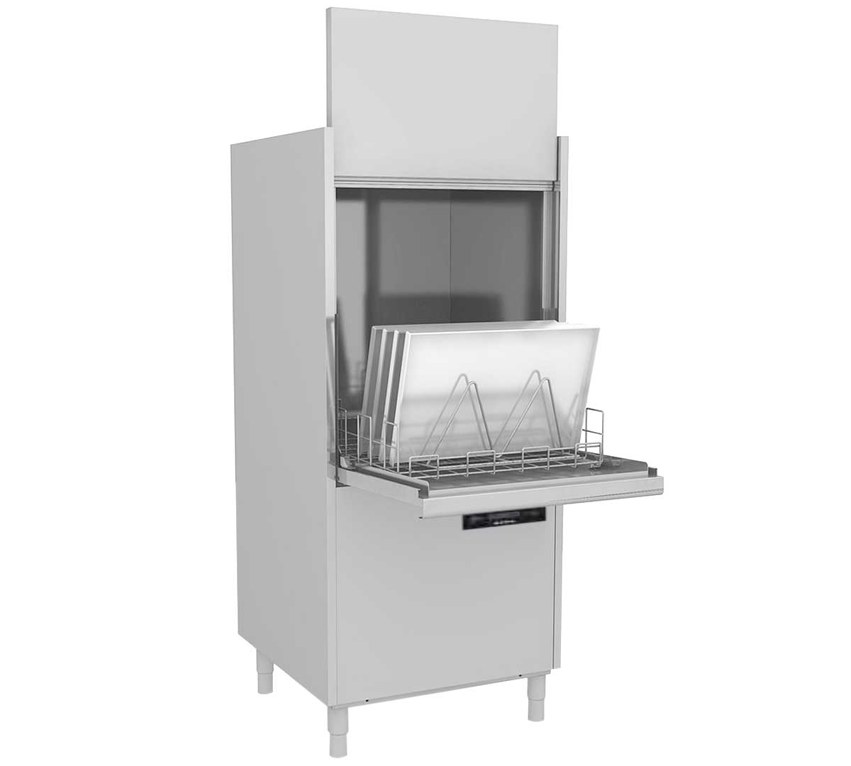 Lavautensilios industrial LP8570 con cesta 700x700 mm para grandes utensilios de hostelería