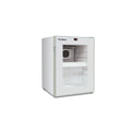 Mini nevera expositora blanca Horekus HAM1 con puerta de cristal