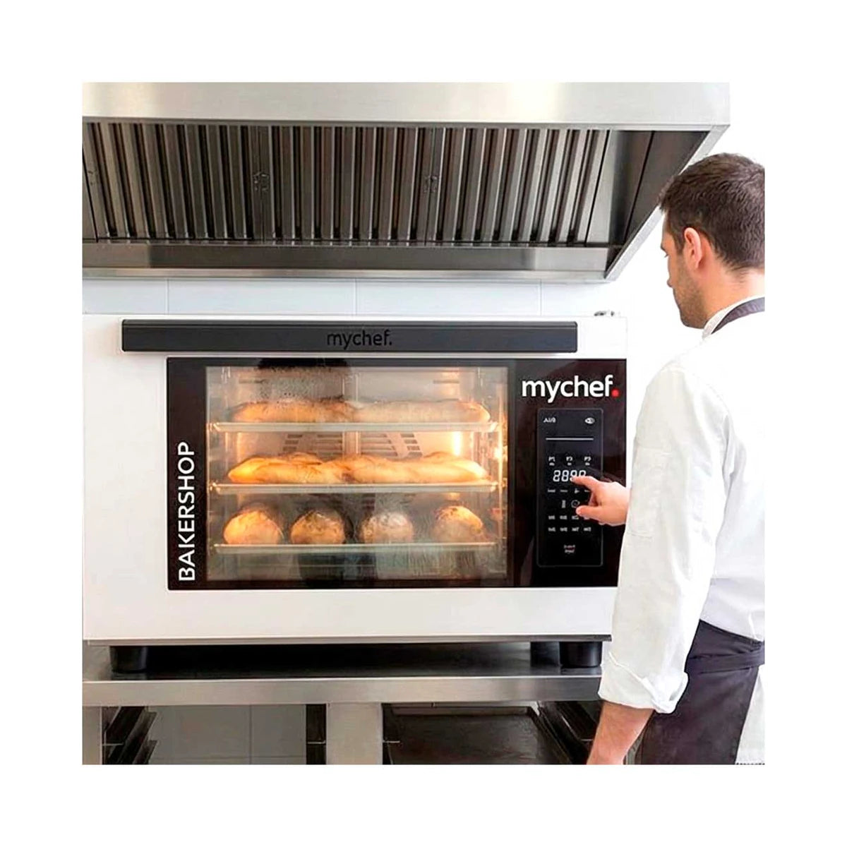 Mychef Horno panadero Bakershop Air-S 4 bandejas 600x400 mm eléctrico - imagen 4