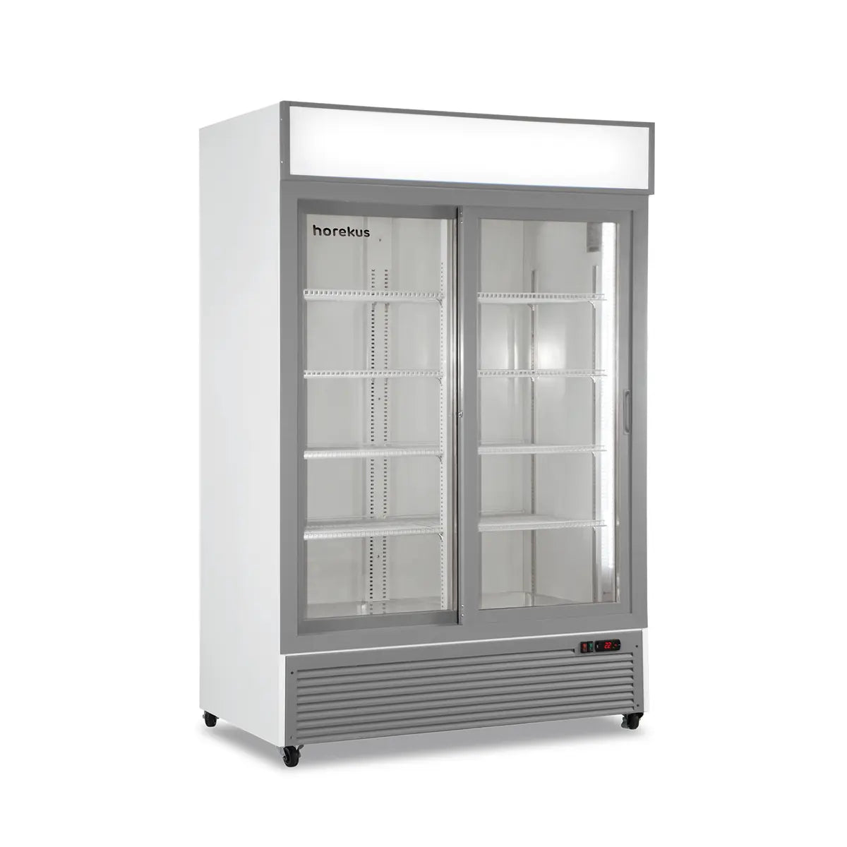 HOREKUS - Armario Expositor Refrigerado KL1300 de Gran Capacidad con Puertas Correderas (+2°C a +10°C)