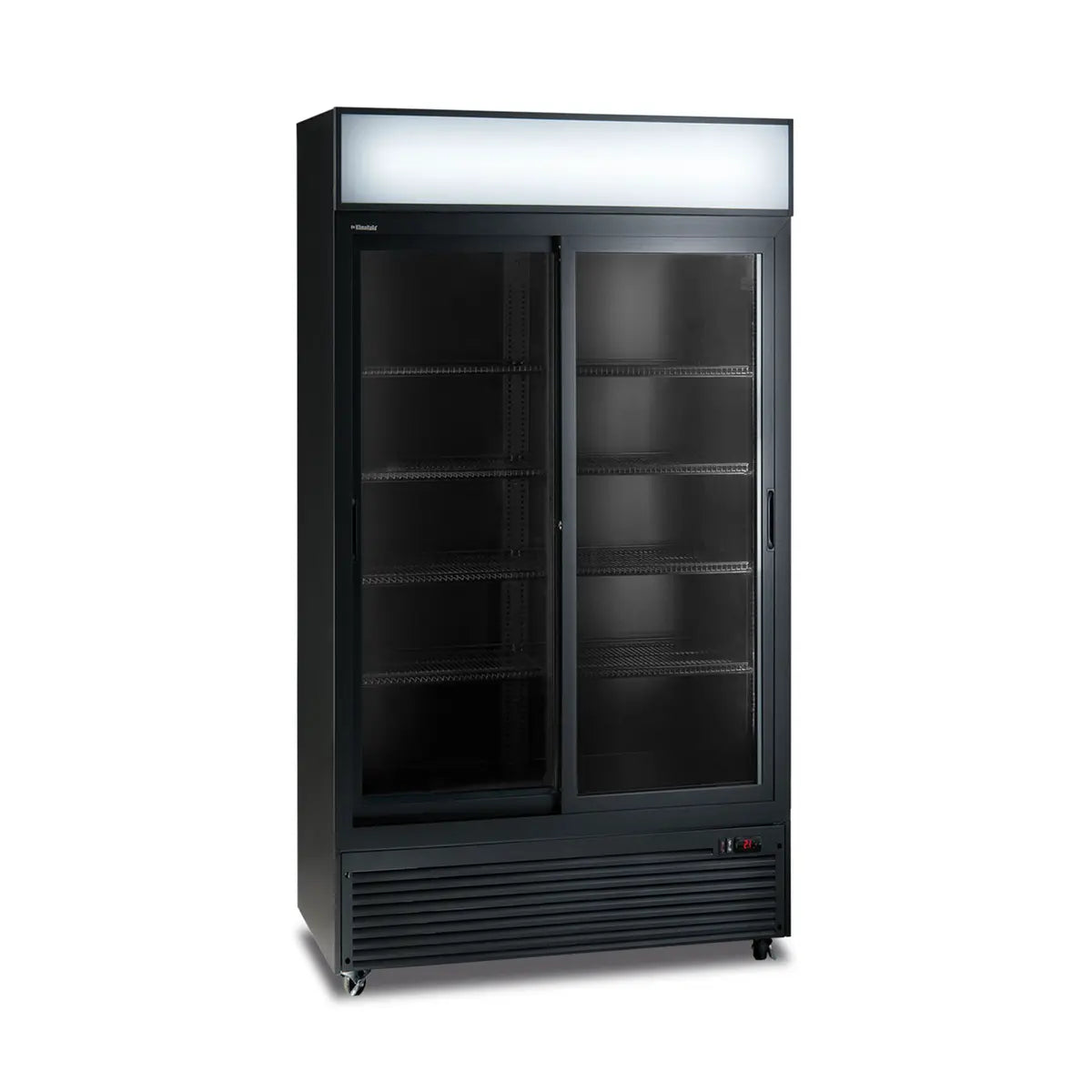 HOREKUS - Armario Expositor Refrigerado KL801 con Puertas Correderas y Canopy Luminoso (+2°C a +10°C)