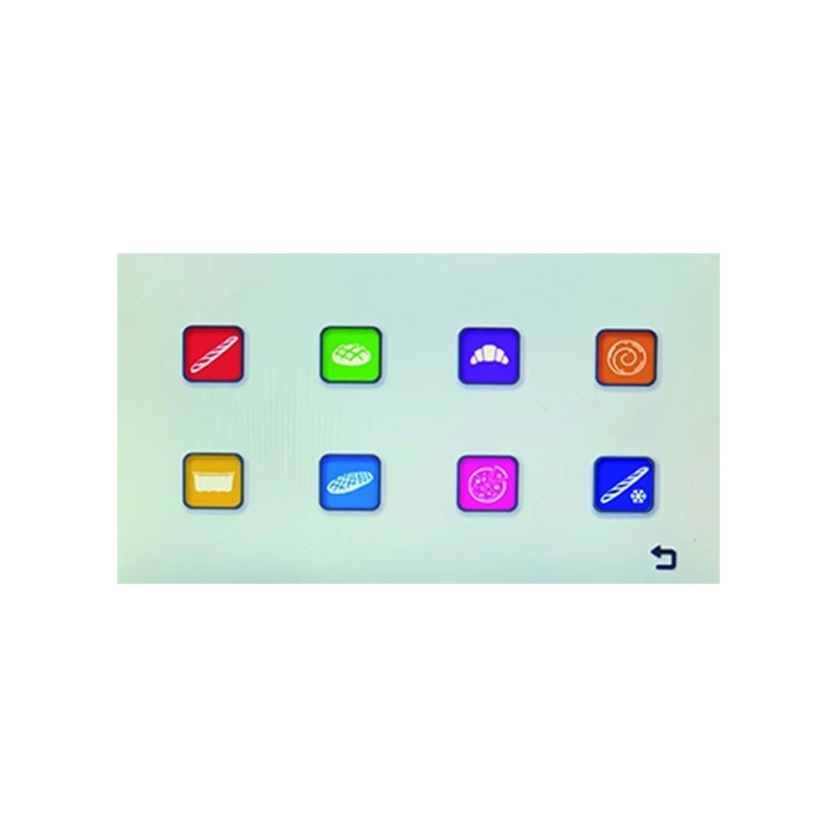 Panel táctil programable DAVFER con 18 programas para controlar la fermentación de pan y bollería profesional