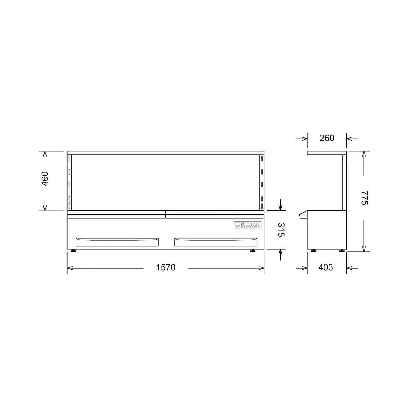 PIRA - Barbacoa al carbón Robata ESP 160 Lux Basic