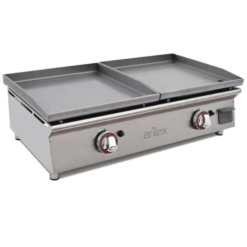 Arilex Plancha a Gas DUO 40+40 cm Acero Laminado 6 mm 4040PGLLN