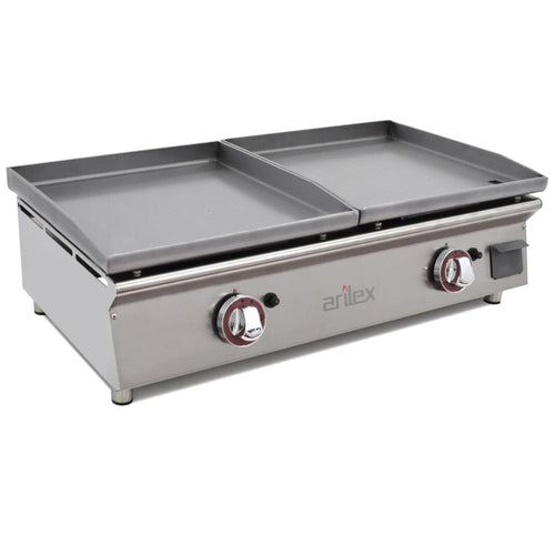 Arilex Plancha a Gas DUO 40+40 cm Acero Laminado 6 mm 4040PGLLN