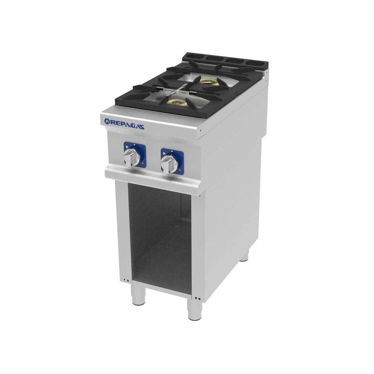 Repagas Cocina a Gas 2 fuegos con soporte abierto Serie 900 Power Line CG-920/S - vista 1