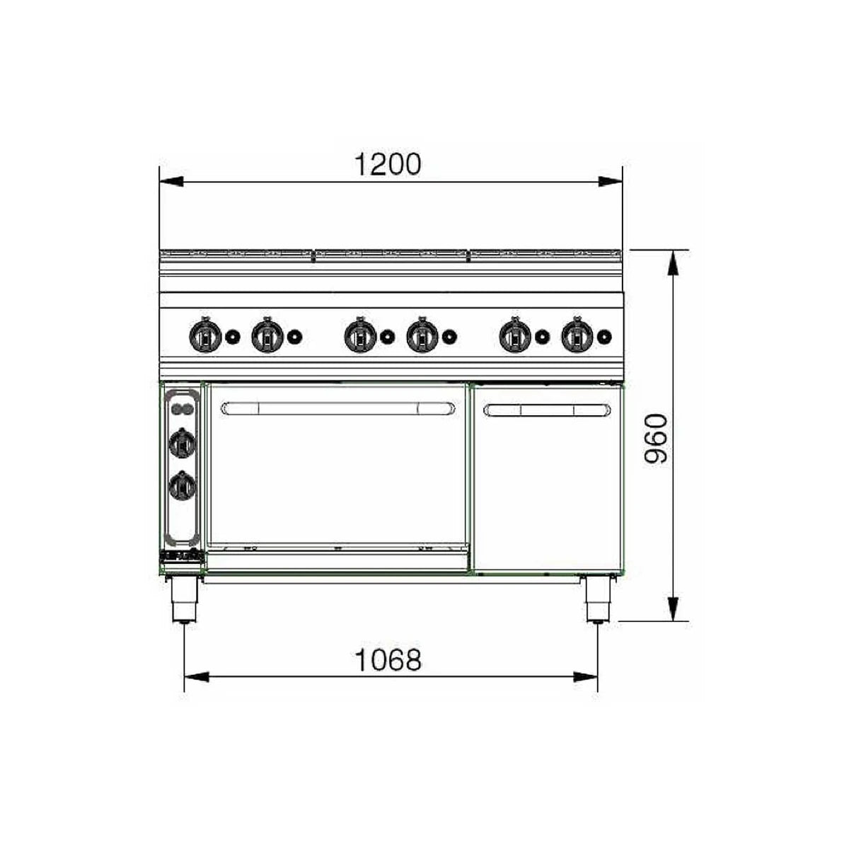 Repagas Cocina eléctrica con horno CE-961 Serie 900 Professional Line - vista 2