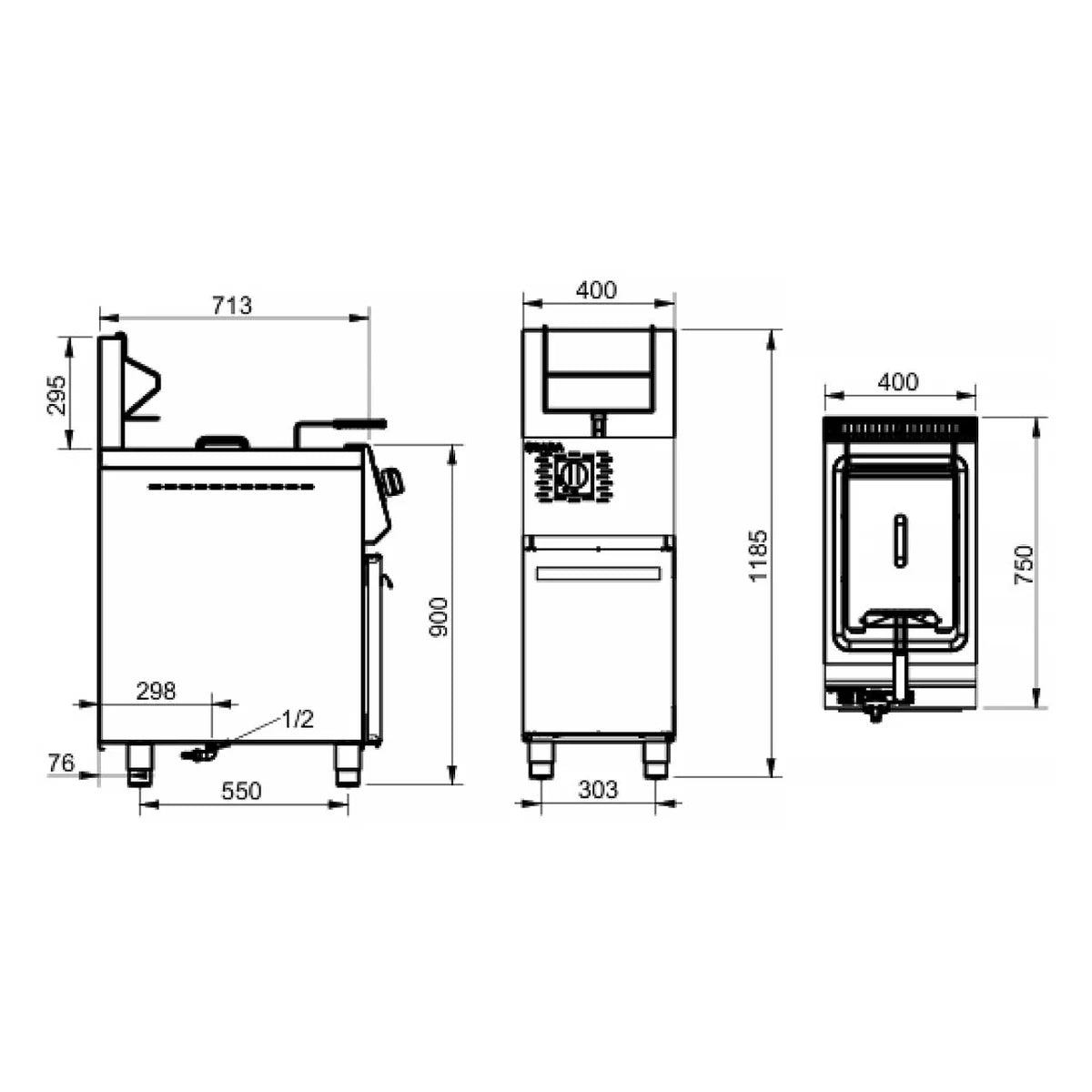 Sara Serie 750 Freidora Industrial FGS-71/16 - vista 2