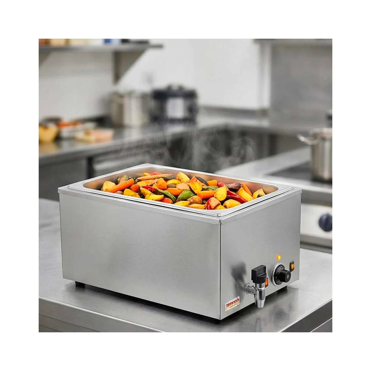 Savemah Baño María Serie Snack Simple BM-2L - exposición de alimentos durante el servicio