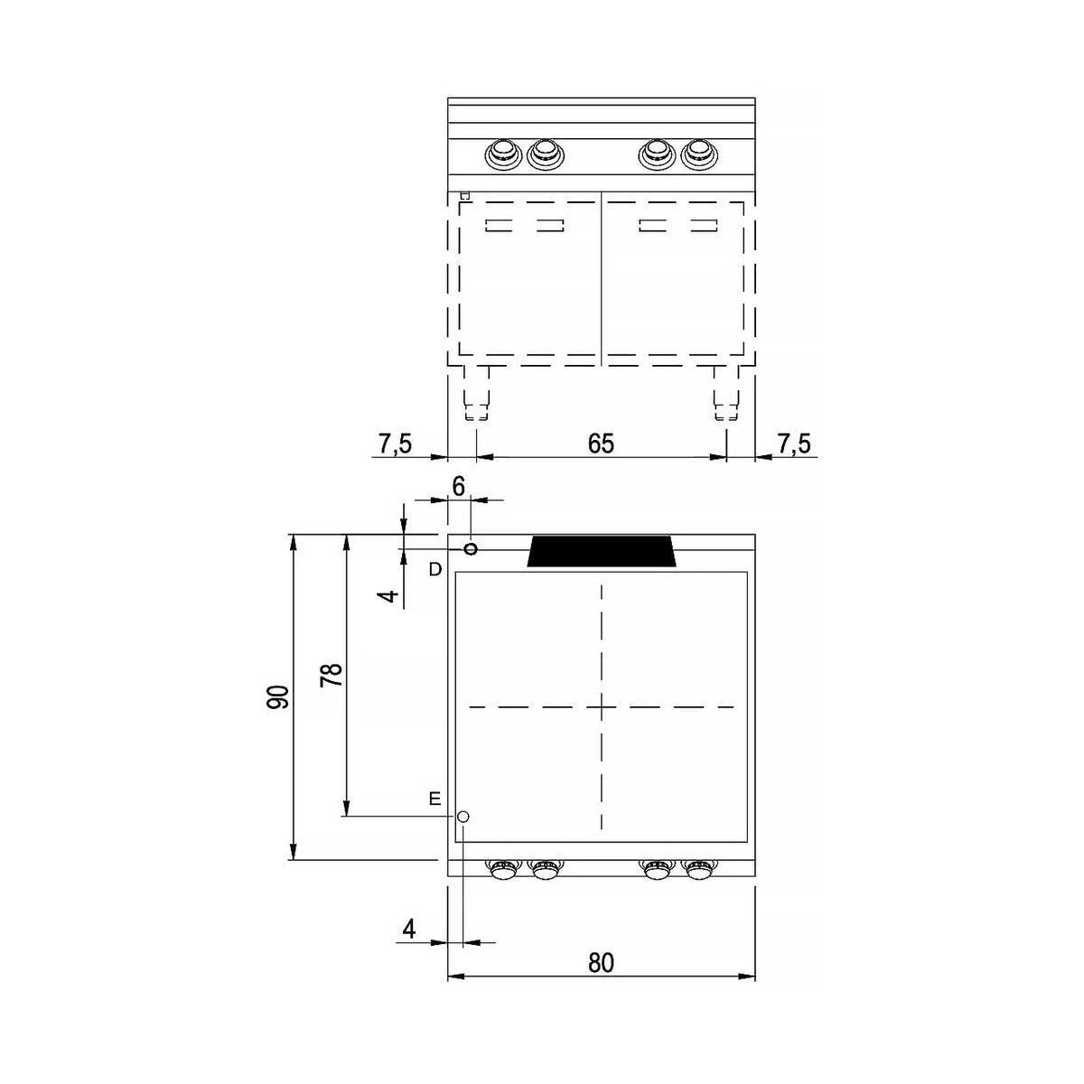 Savemah Cocina eléctrica con placas radiantes y horno SV 98 TPFE Serie 900 - vista 2