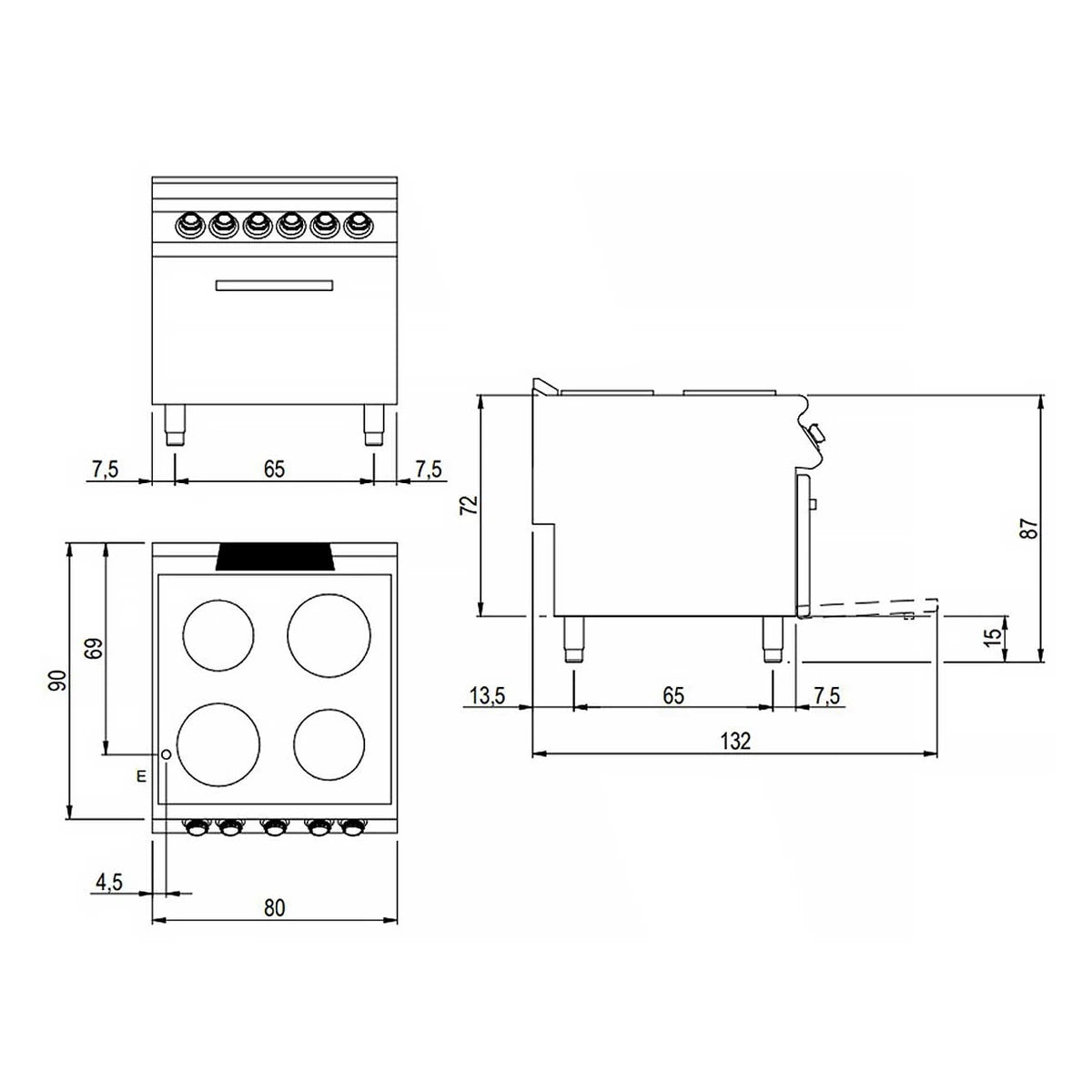 Savemah Cocina vitrocerámica con horno SV 98 CFVE Serie 900 - vista 2