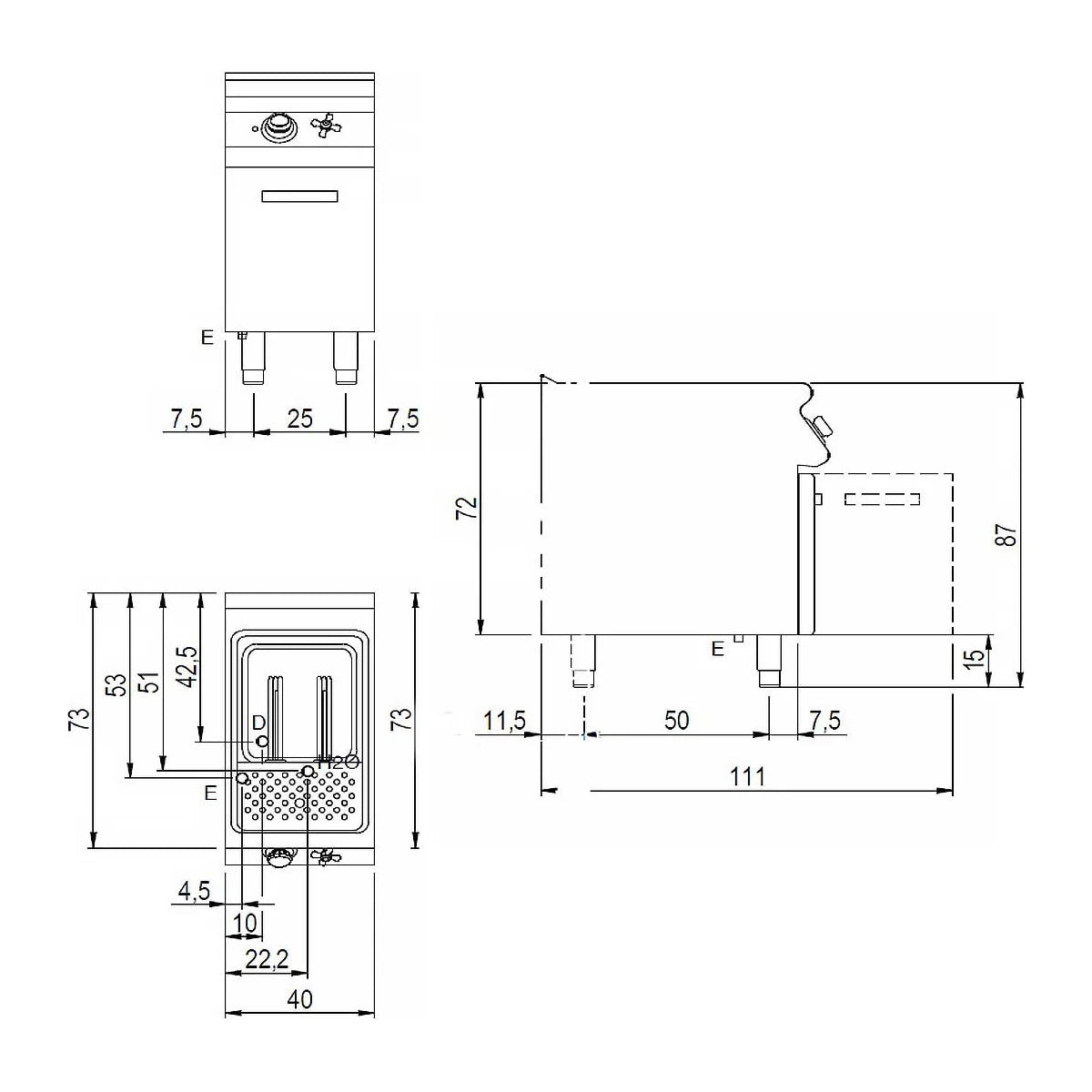 Savemah Cuecepastas SV 74 CPES eléctrico 26 litros – detalle del equipo 3