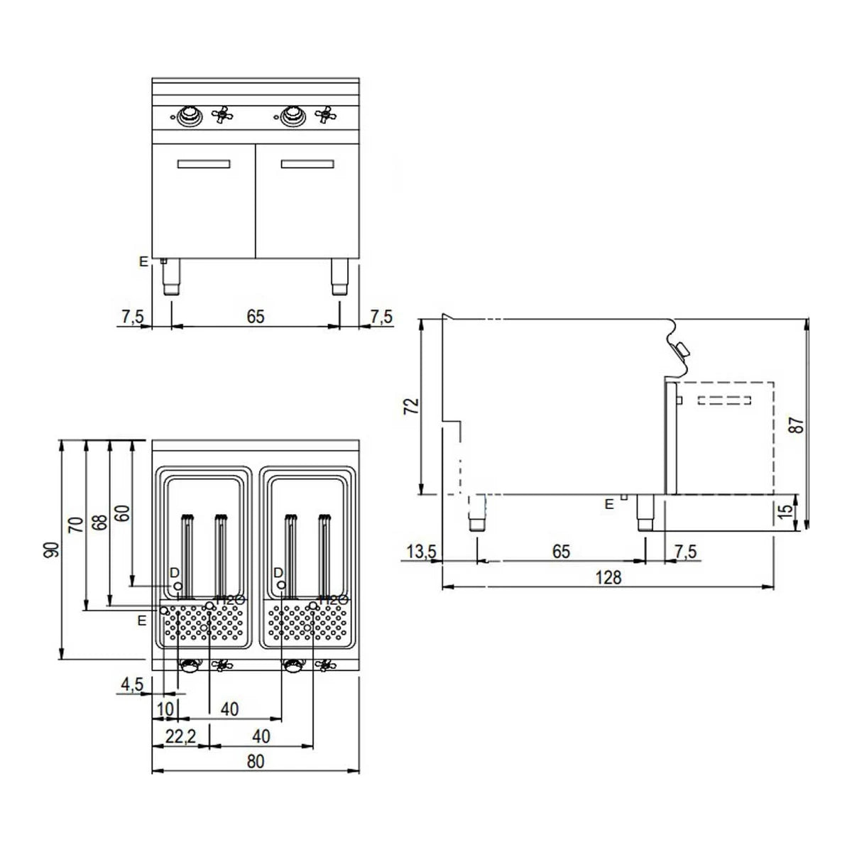 Savemah Cuecepastas SV 94 CPES eléctrico 40 litros – detalle del equipo 3