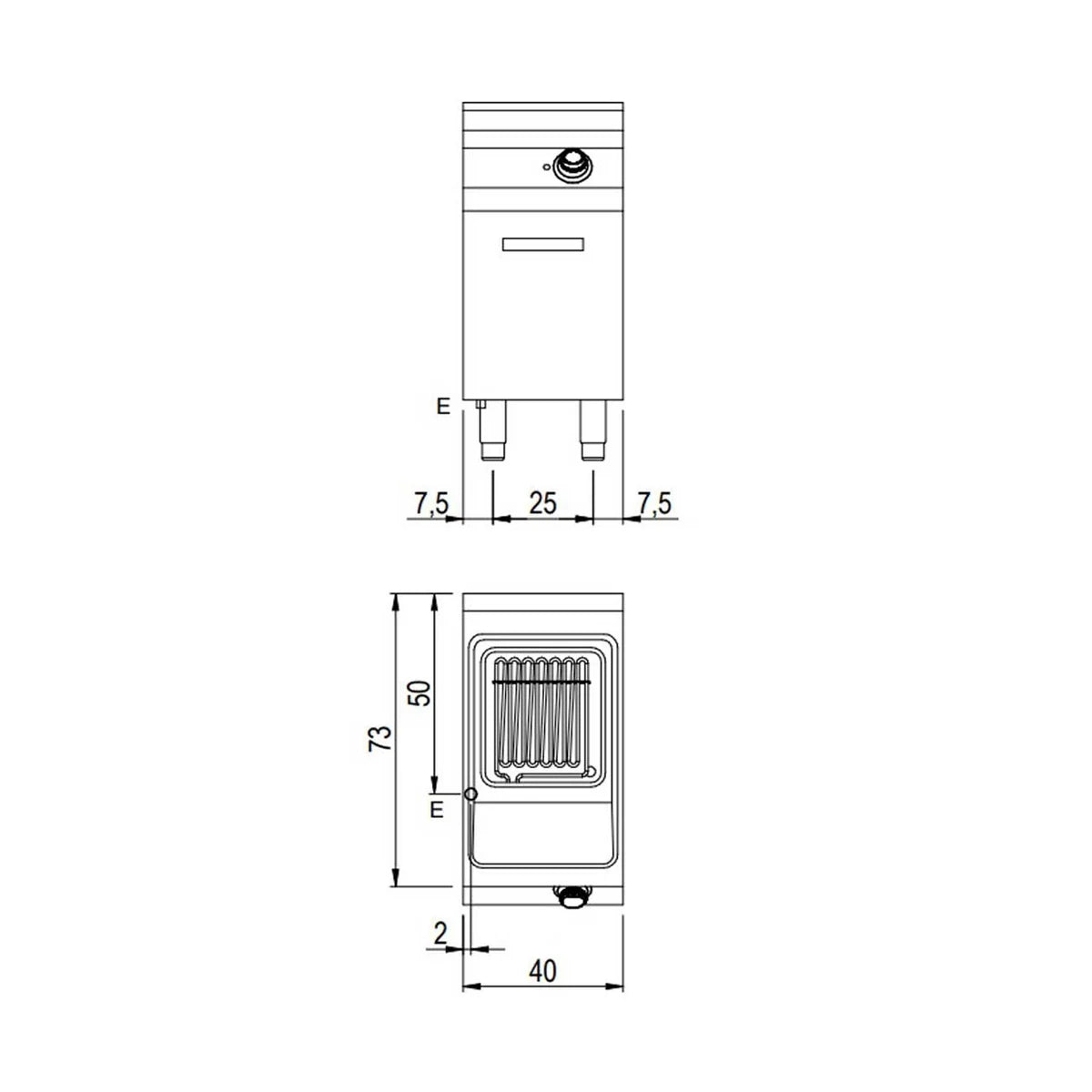 Savemah S700 Freidora SV 74 Mueble Abierto eléctrica - vista 6