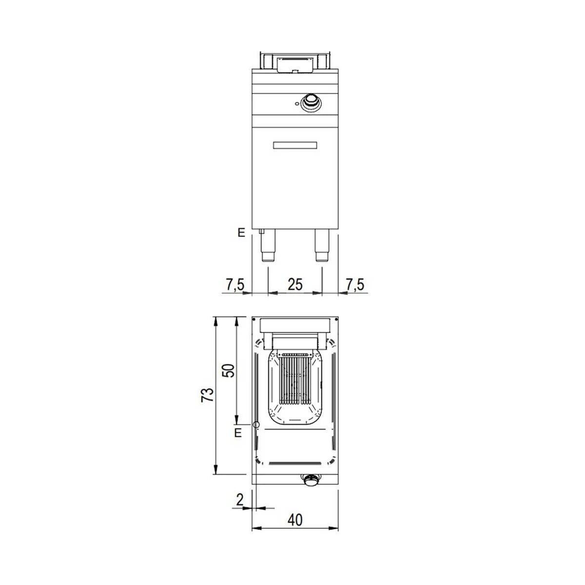 Savemah S700 Freidora SV 74 Mueble Abierto a gas - vista 5