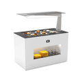 Sayl Módulo con Antiesputo Island Buffet Placa Caliente Sahara BUSA - vista del expositor para buffet