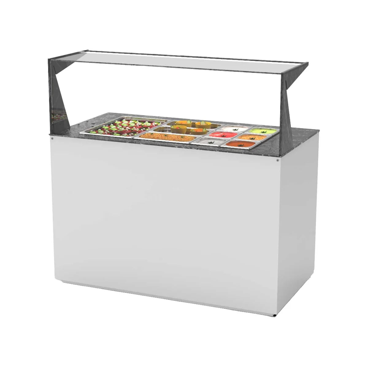 Sayl Módulo Self-Service Placa Fría con Bandejas BUF65E-T - vista del expositor para buffet