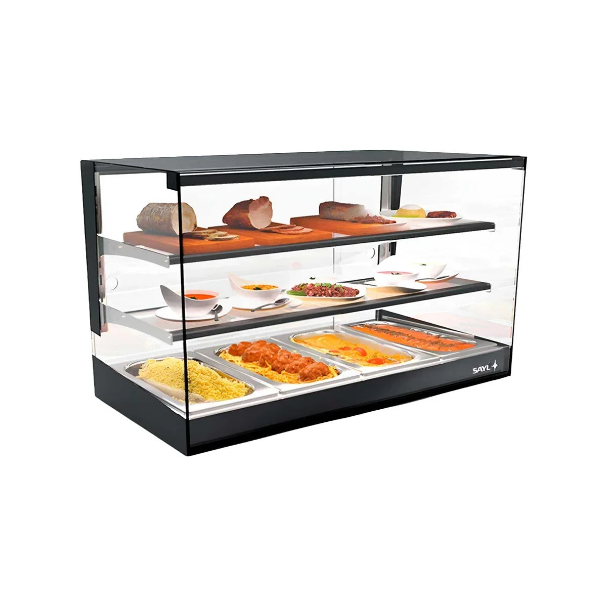 Sayl LOGIC TRIPLE CLO2-B – Vitrina caliente baño maría. Vista representativa de la gama.