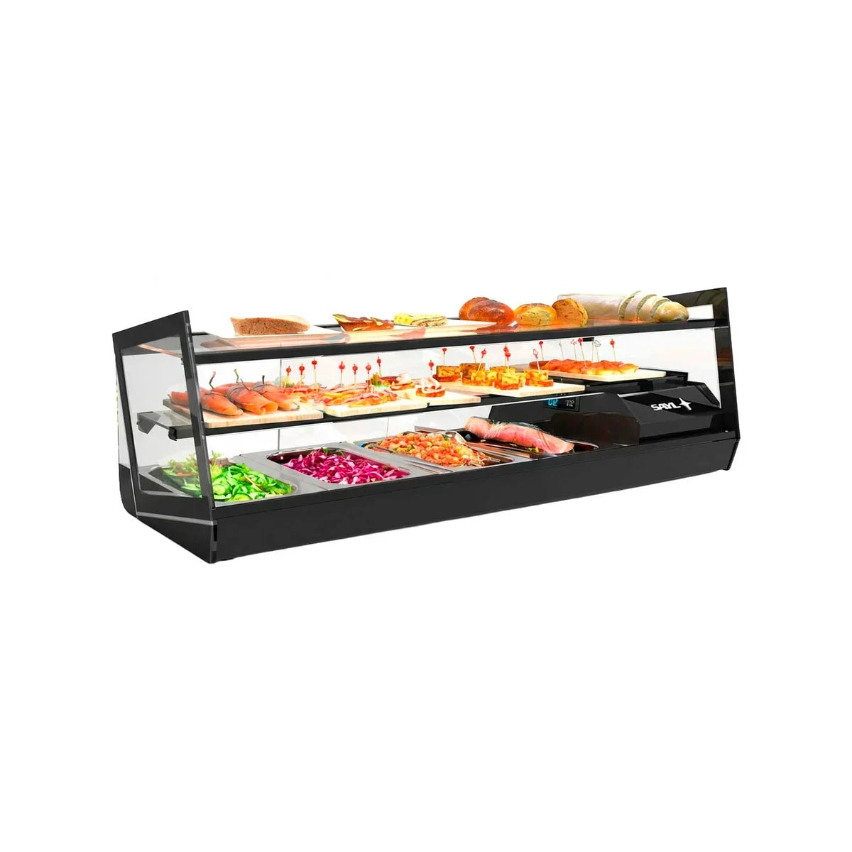 Sayl KUBE VCKB – Vitrina de tapas refrigerada compacta — Bandejas GN. Vista representativa de la gama.