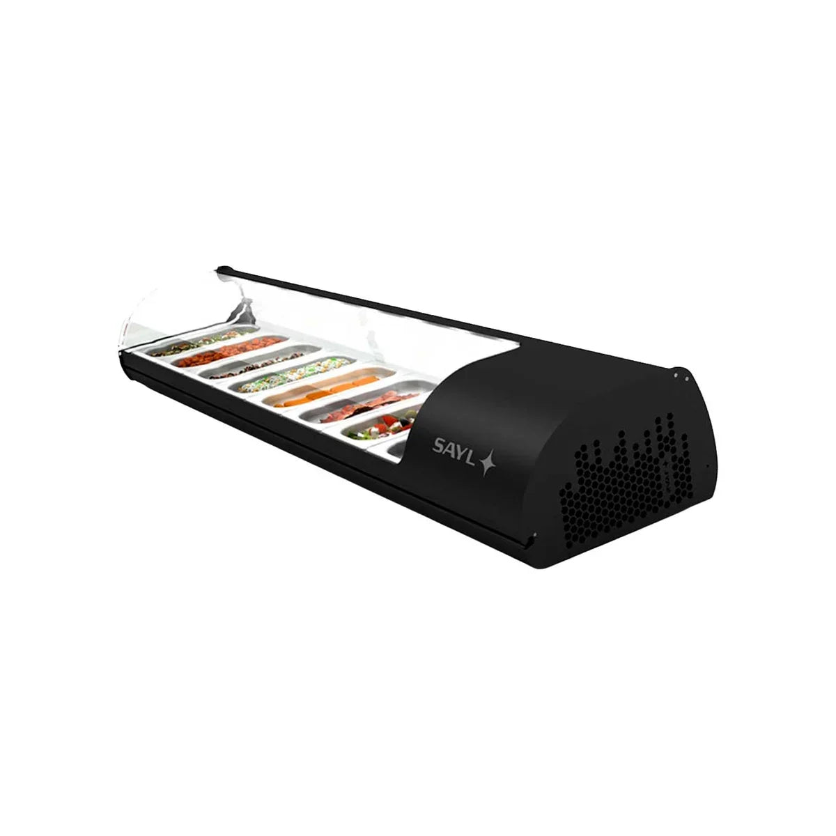 Sayl CLASSIC 1P V – Vitrina de tapas refrigerada — Bandejas GN. Vista representativa de la gama.
