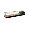 Sayl SHARK 1P SK-S – Vitrina de tapas doble frío — Bandejas GN. Versión con bandejas GN.