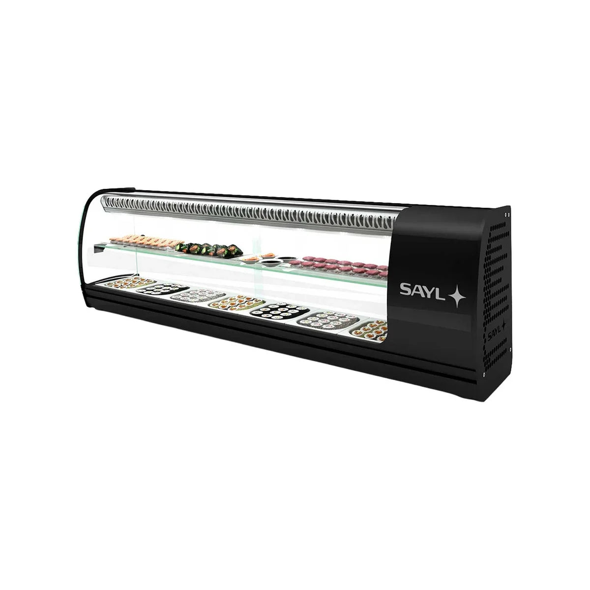 Sayl SLIM VSL7 – Vitrina estrecha de tapas. Versión VSL7S de doble frío.